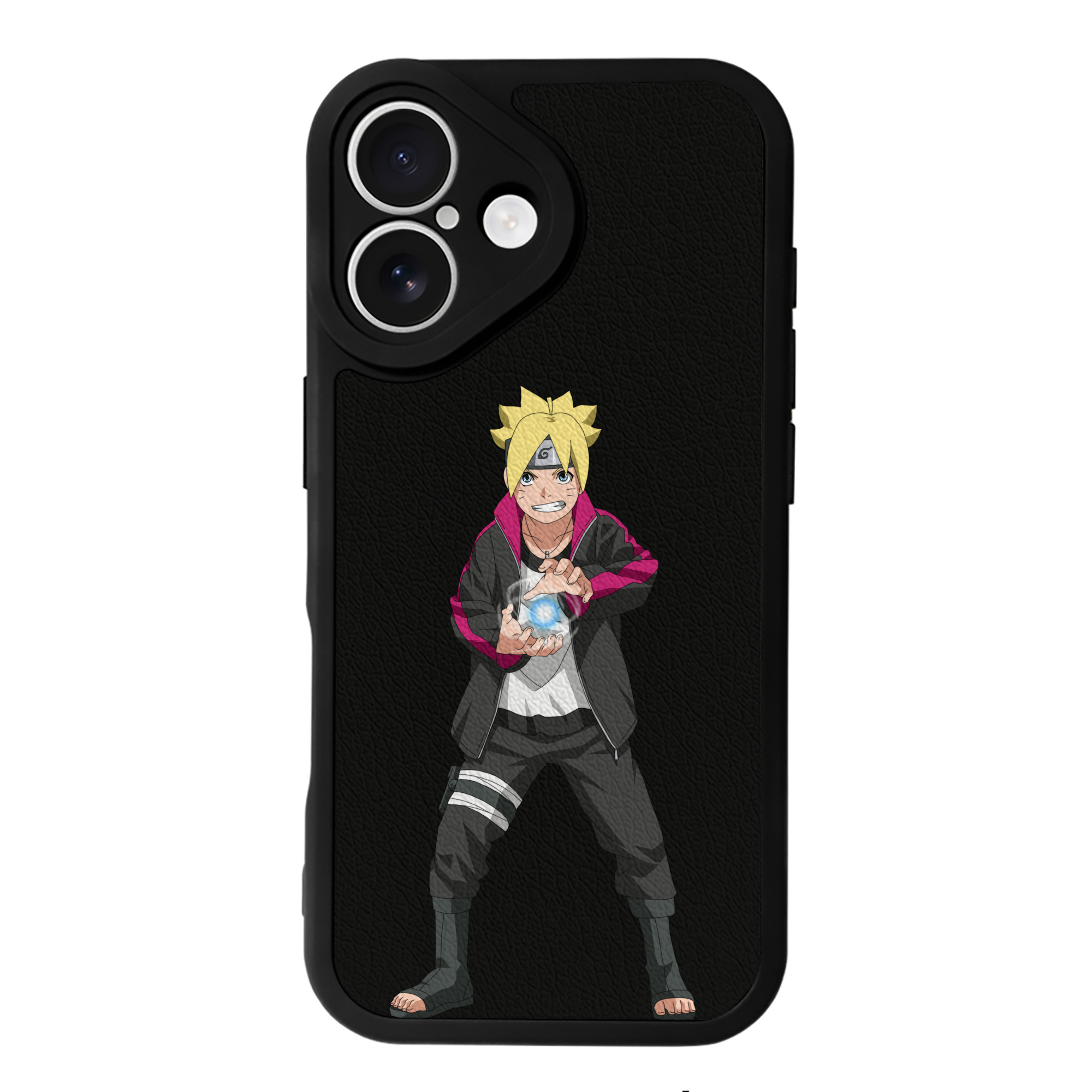 （画像用） NARUTO -ナルト- うずまき ボルト Uzumaki Boruto 【iPhone 16シリーズ対応】シリコンスマホケース（レザー調） 材質：シリコン